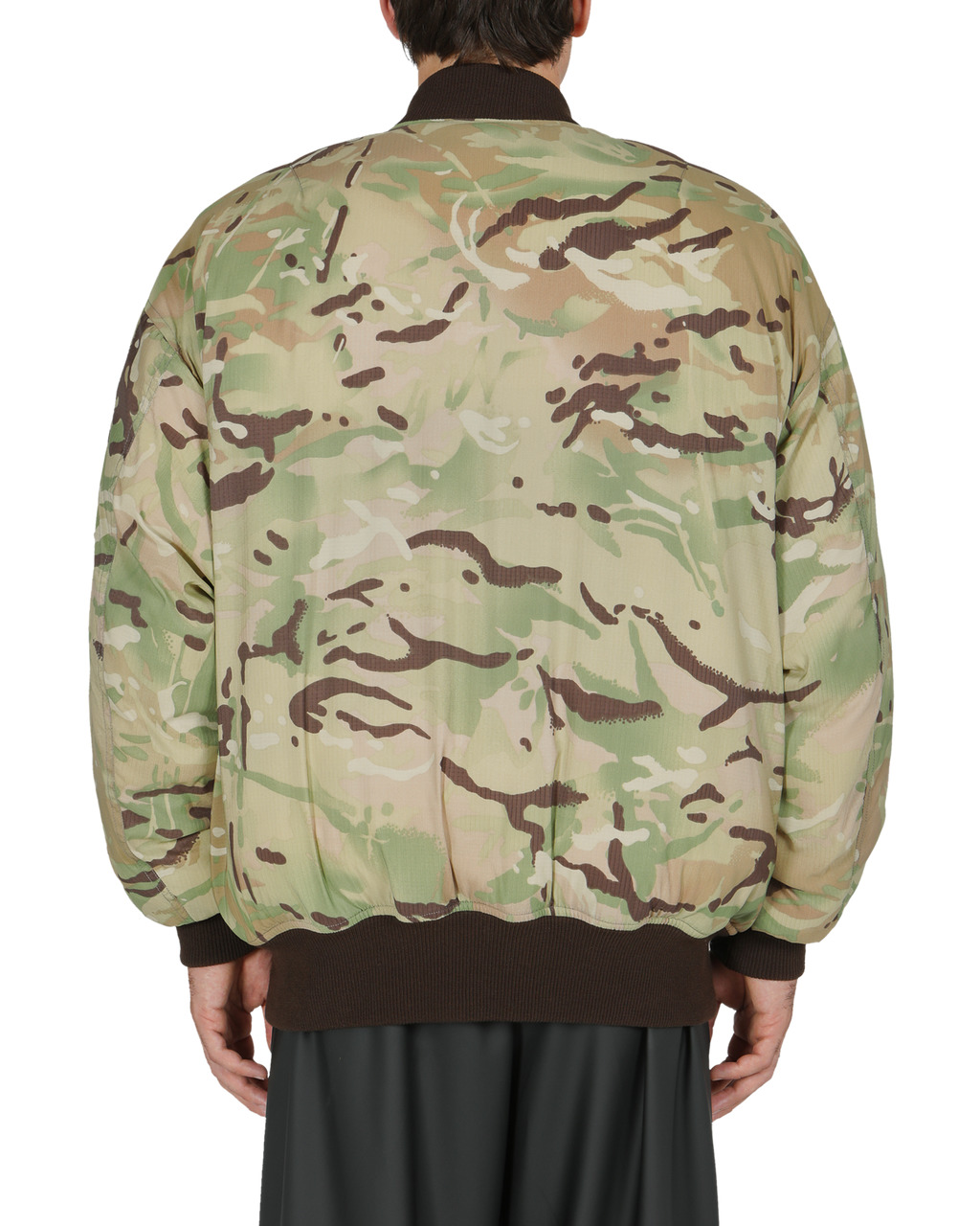 OVERSIZED CAMO NYLON BOMBER - 5