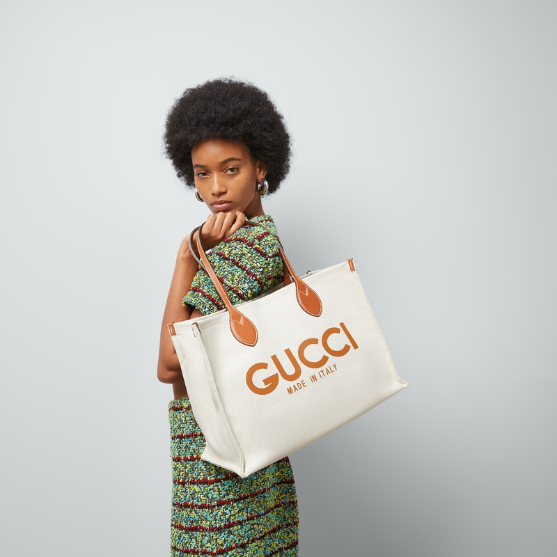 GUCCI Tote bag with Gucci print outlook
