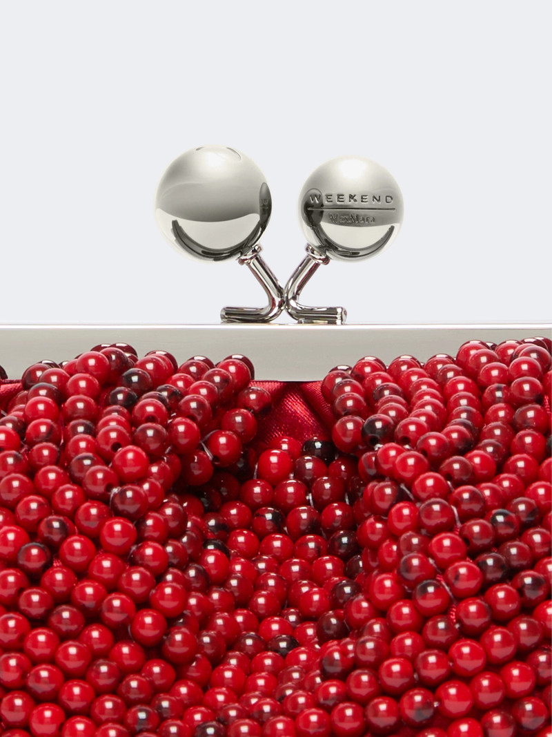 ESCHIMO Small Pasticcino Bag with embroidered resin pearls - CORAL 4