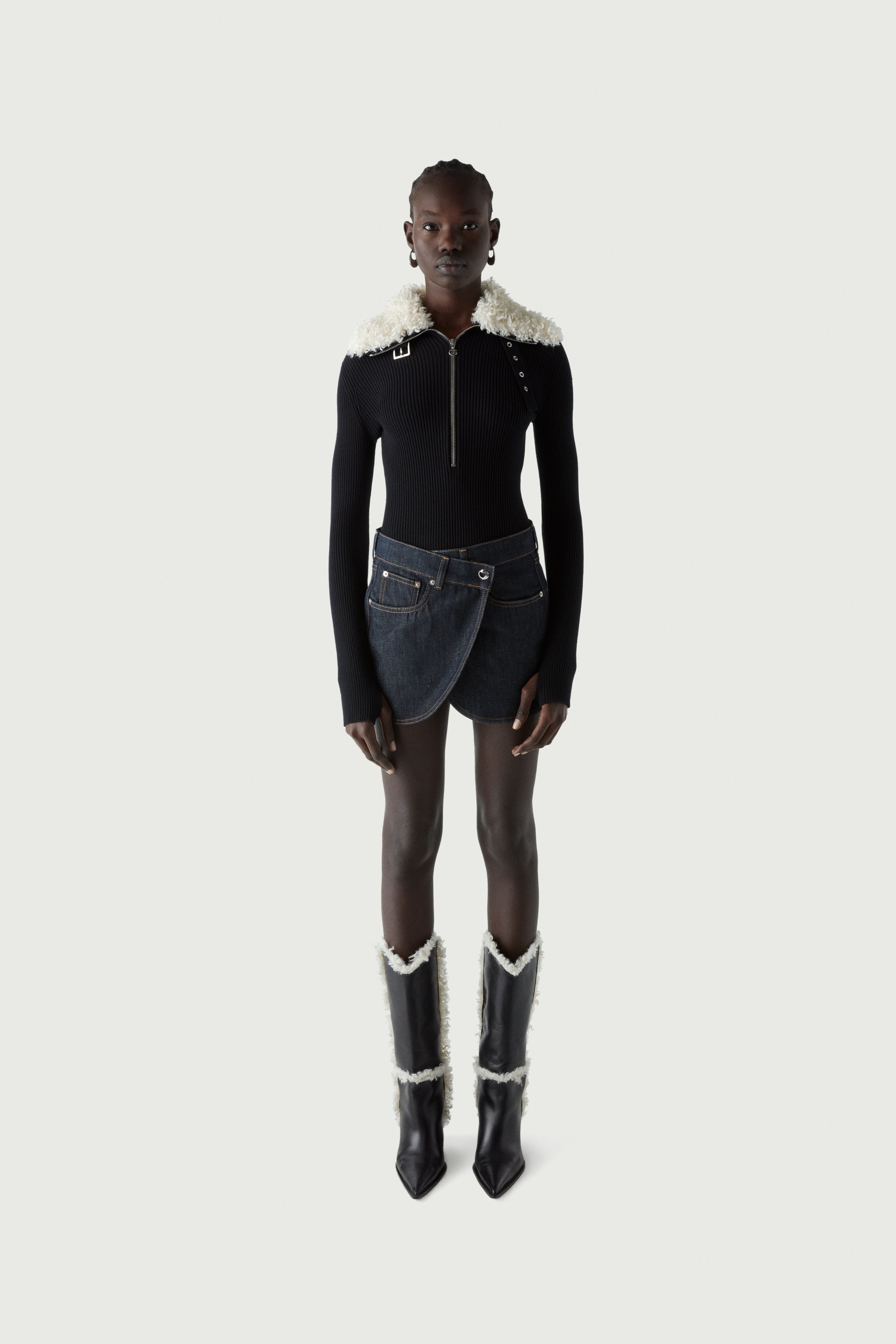 Zipped Bodysuit - 2