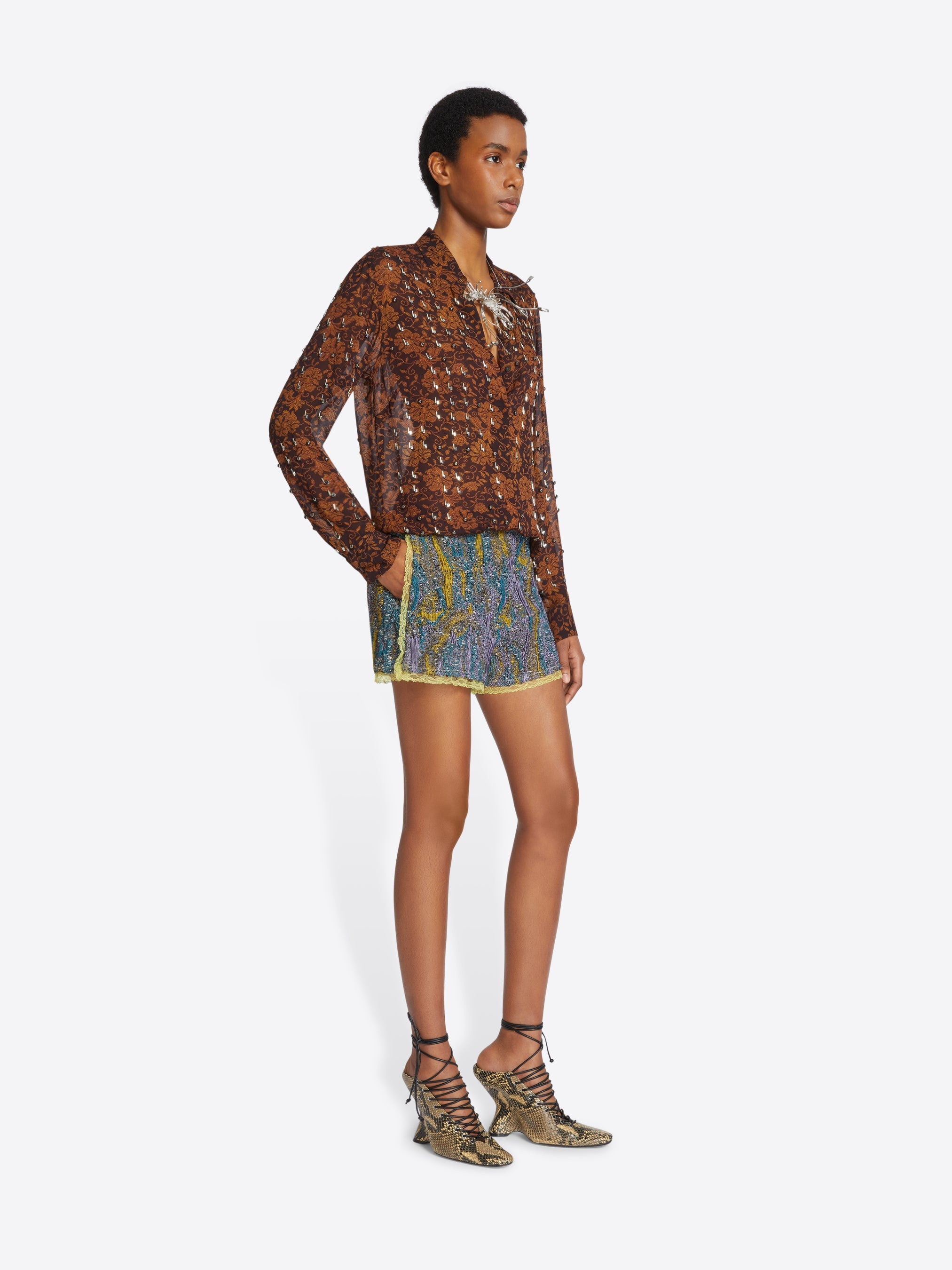 JACQUARD MINI SHORTS - 3