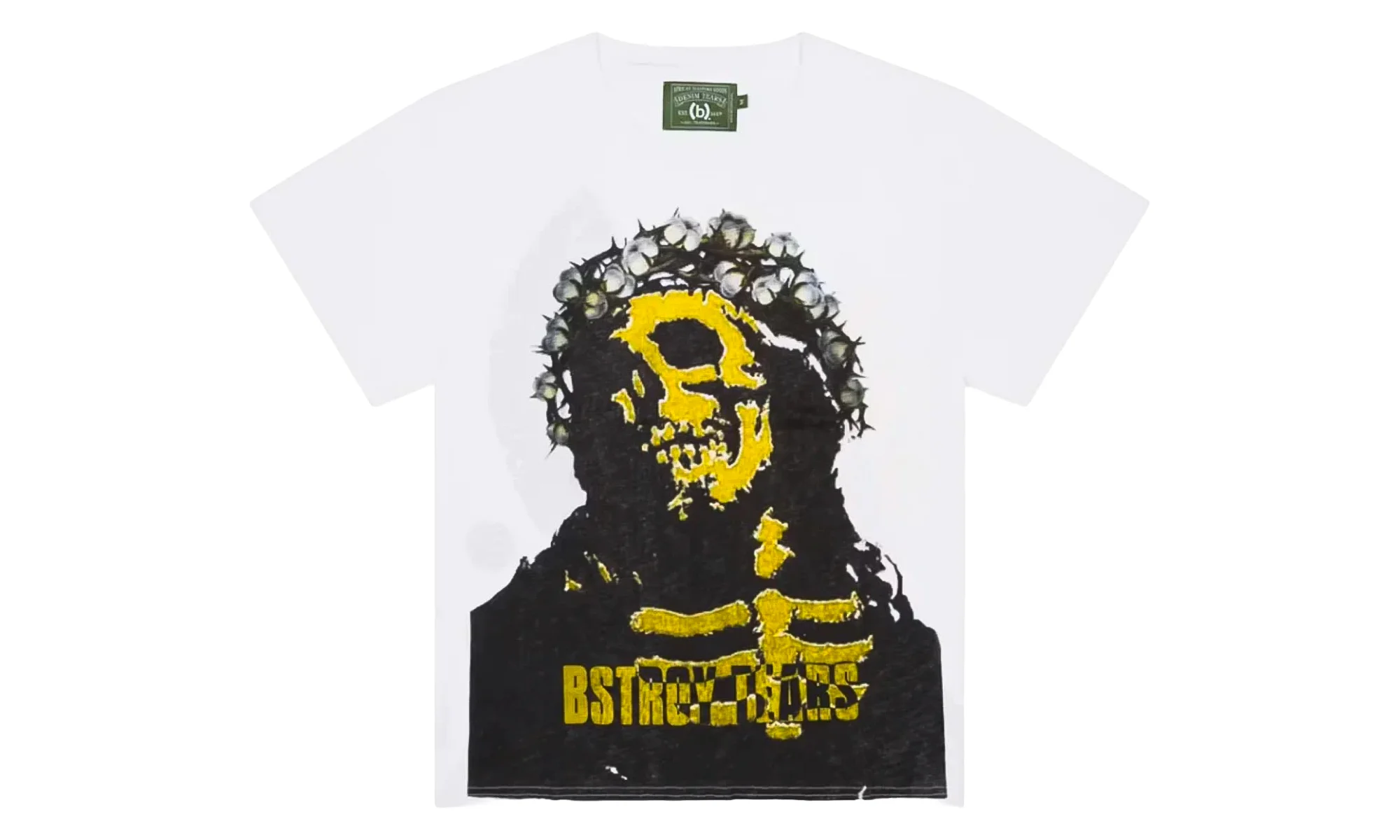 Bstroy Tears Crown Made of Cotton T-Shirt "White" DT1041 - 1