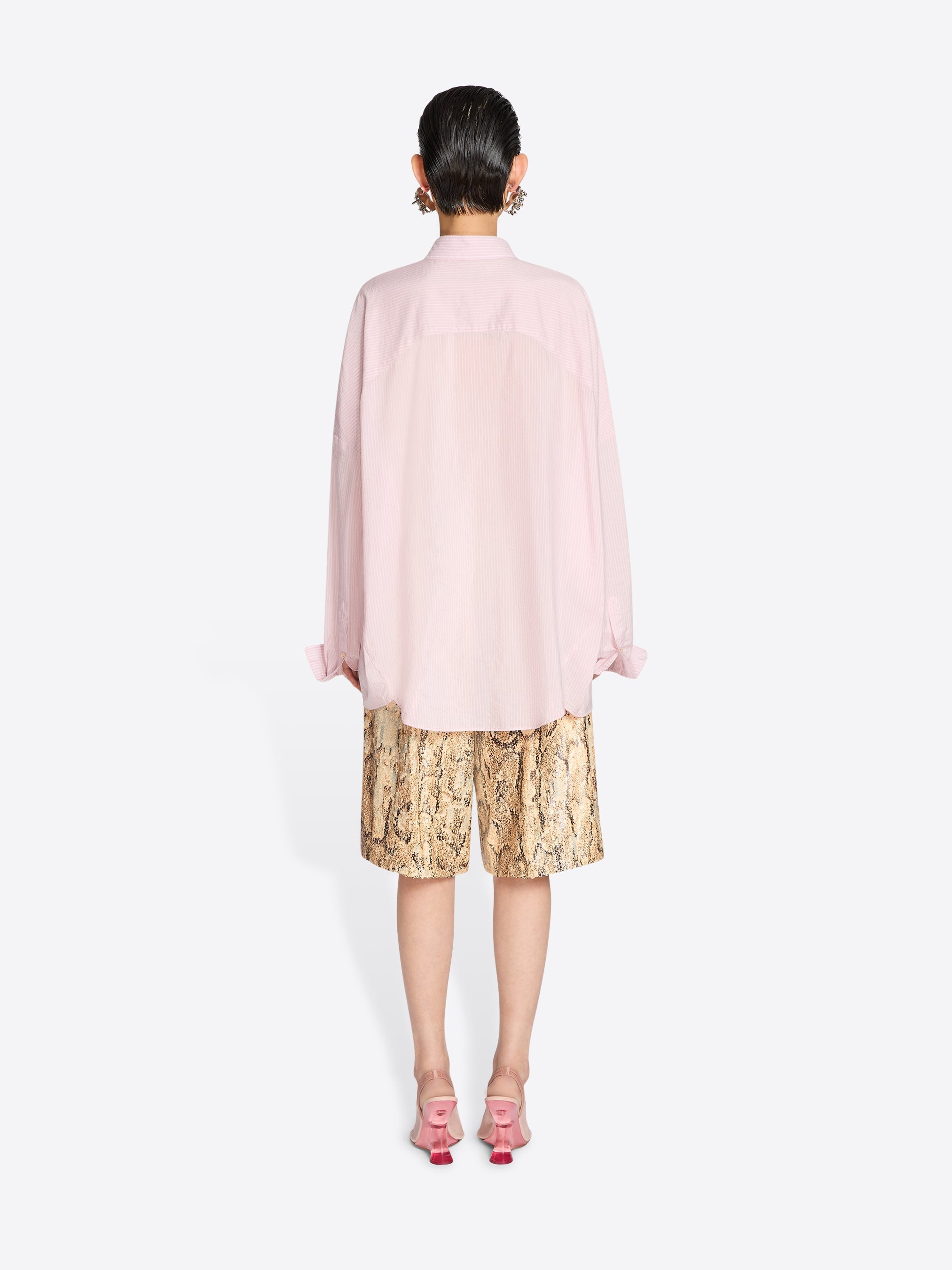 STRIPED COCOON SHIRT - 4