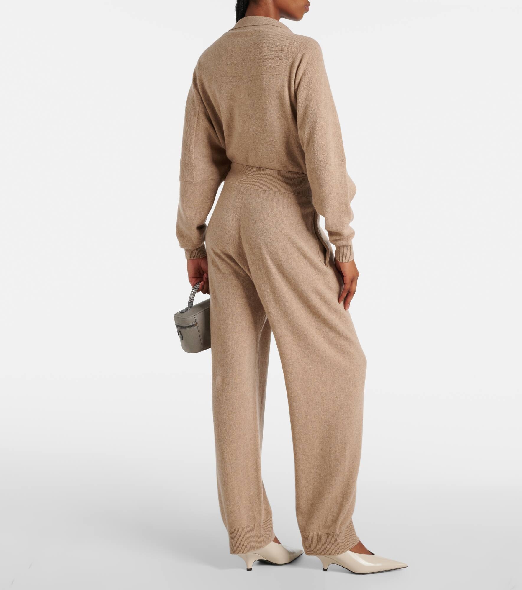 High-rise cashmere and wool sweatpants - 3