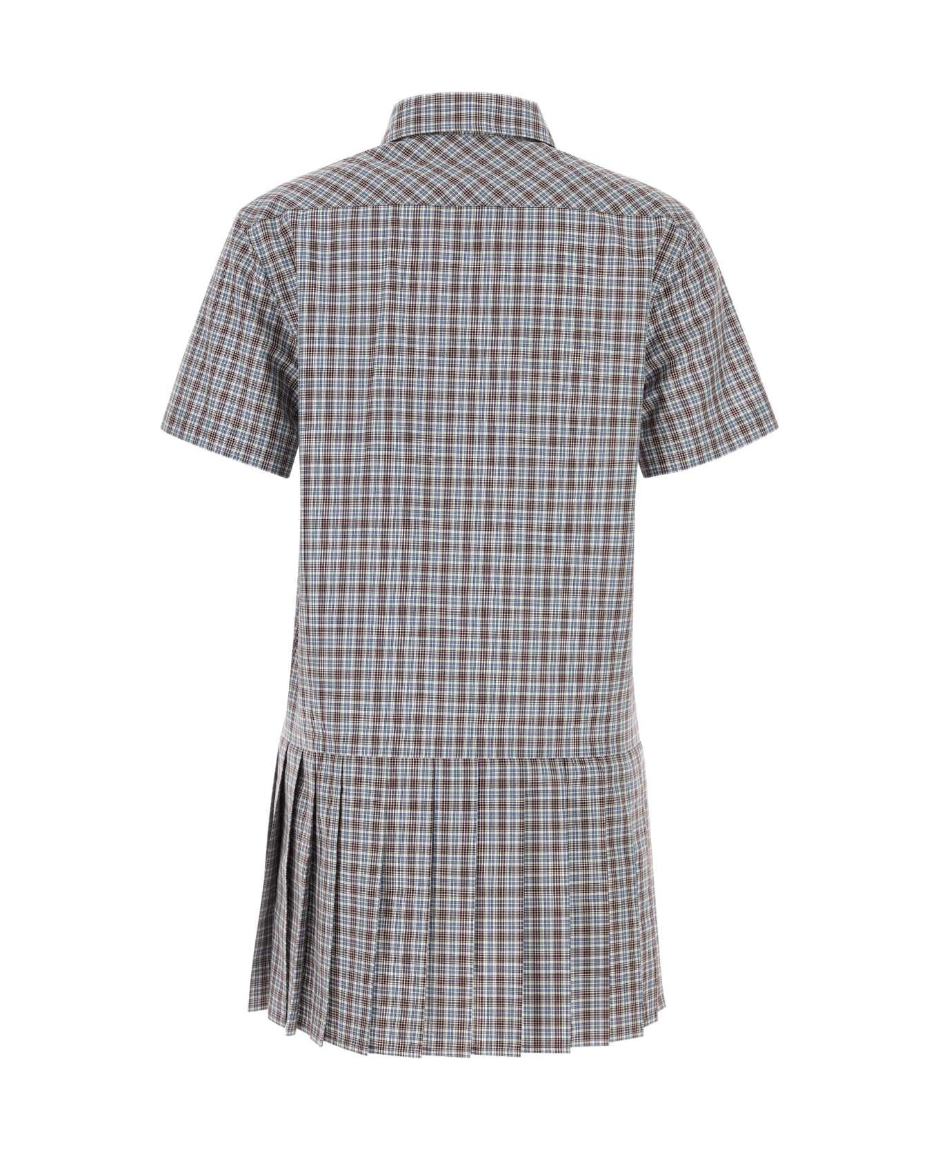 Embroidered Cotton Mini Shirt Dress - 2
