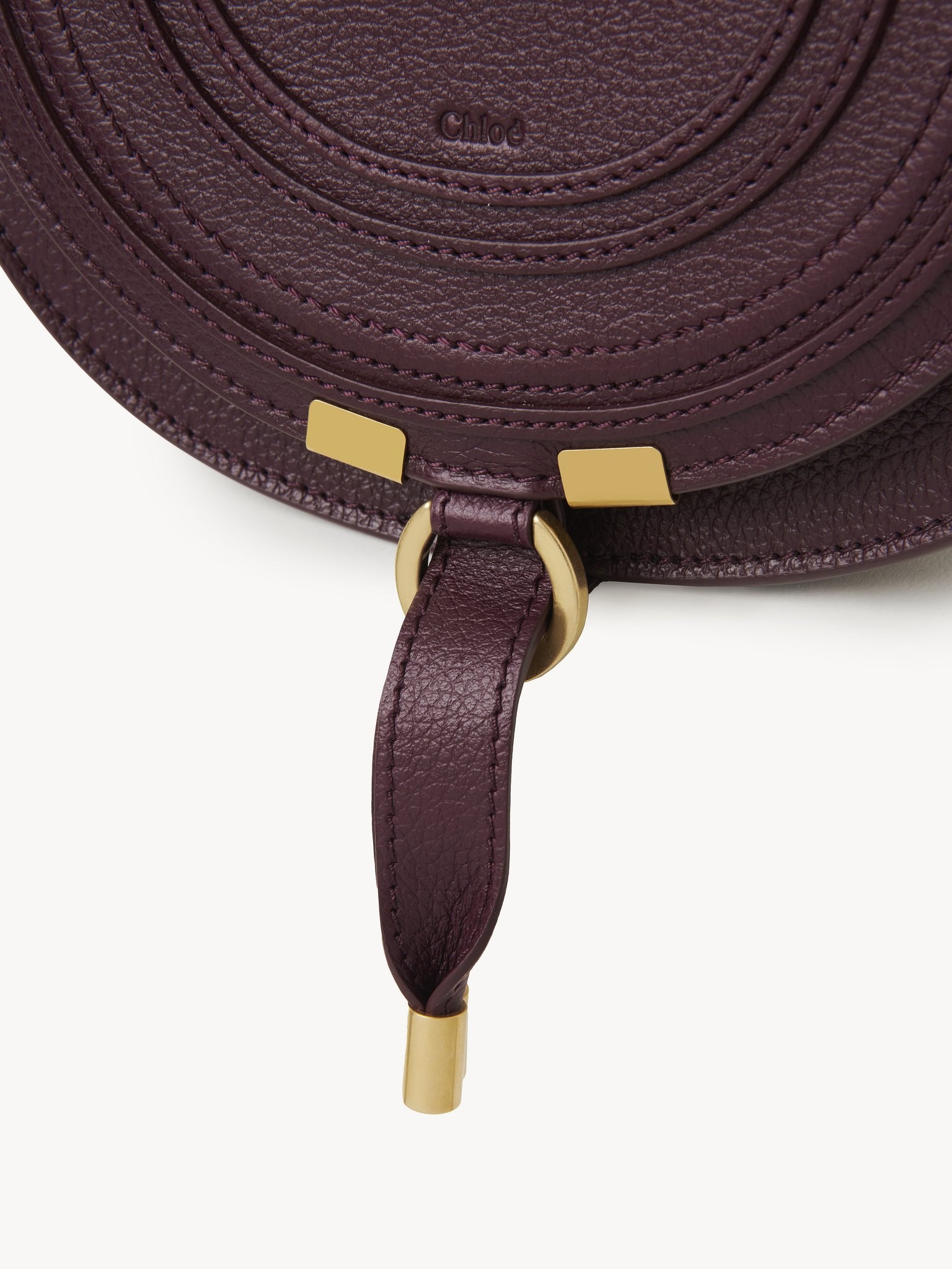 SMALL MARCIE SADDLE BAG IN GRAINED LEATHER - 6