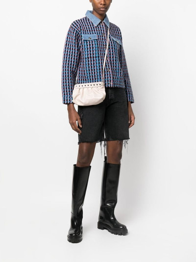 Isabel Marant studded calf-leather clutch bag outlook