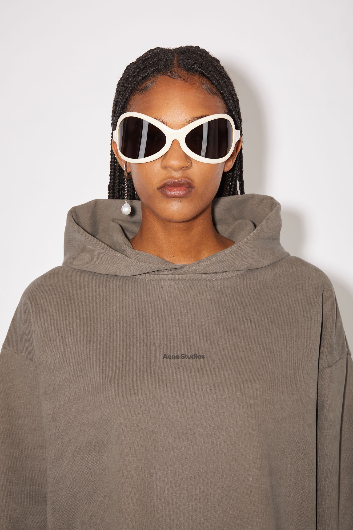 Hooded sweatshirt - Stone grey - 6