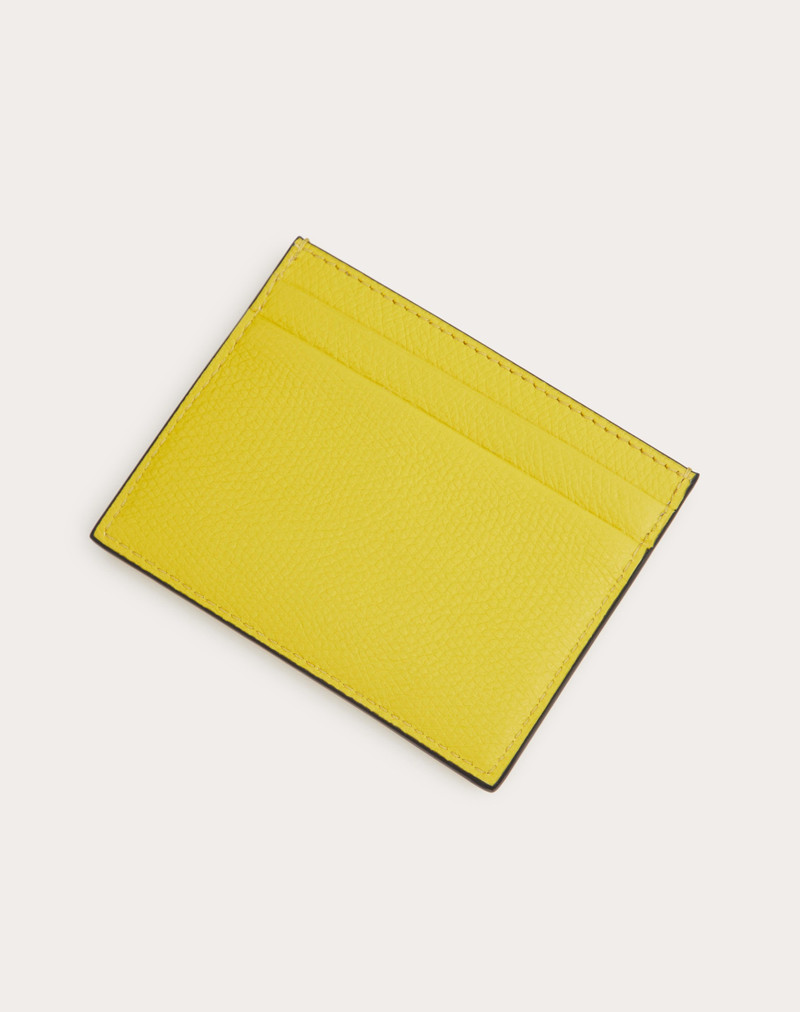 VLOGO SIGNATURE GRAINY CALFSKIN CARDHOLDER 3