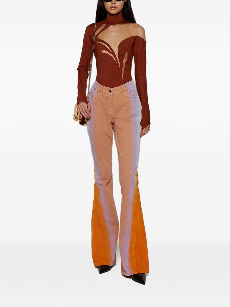 MUGLER swirly high-neck bodysuit outlook