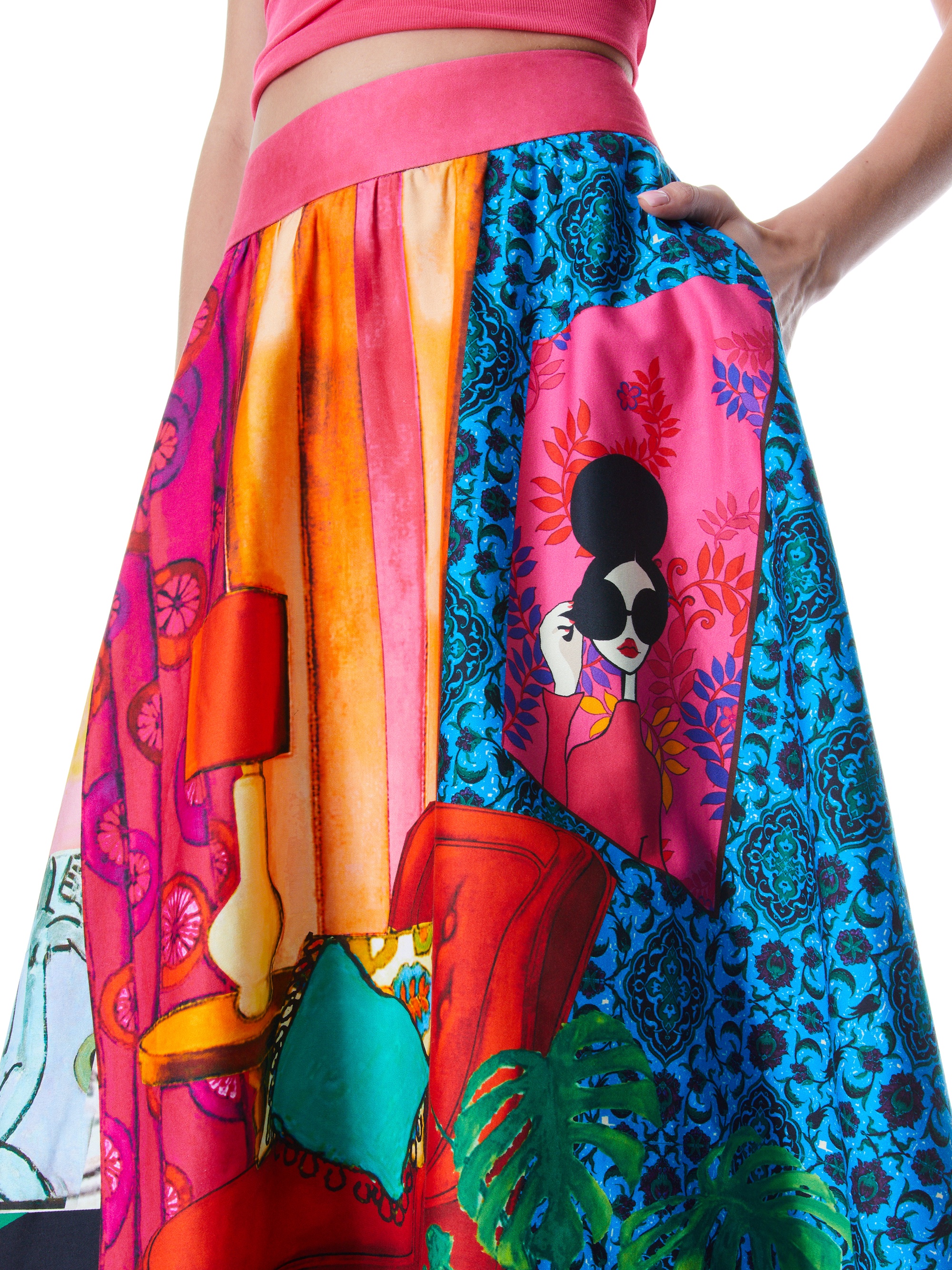 EARLA HIGH WAISTED MIDI SKIRT - 5