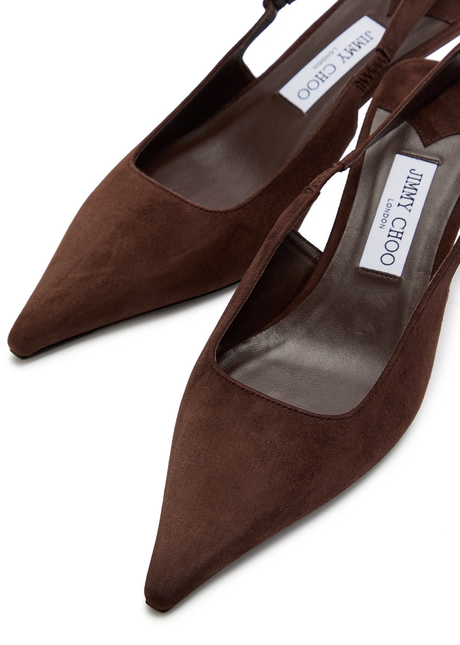 Jimmy Choo Amel 50 Suede Slingback Pumps - 3