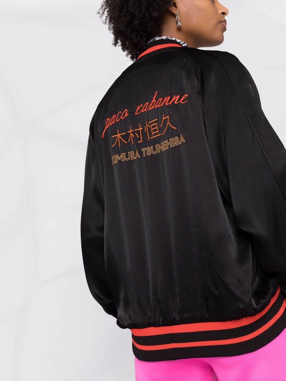 logo patch bomber jacket - 5
