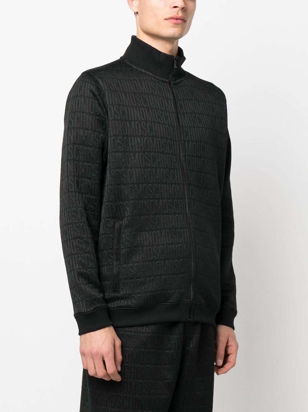 all-over debossed logo sweatshirt - 3
