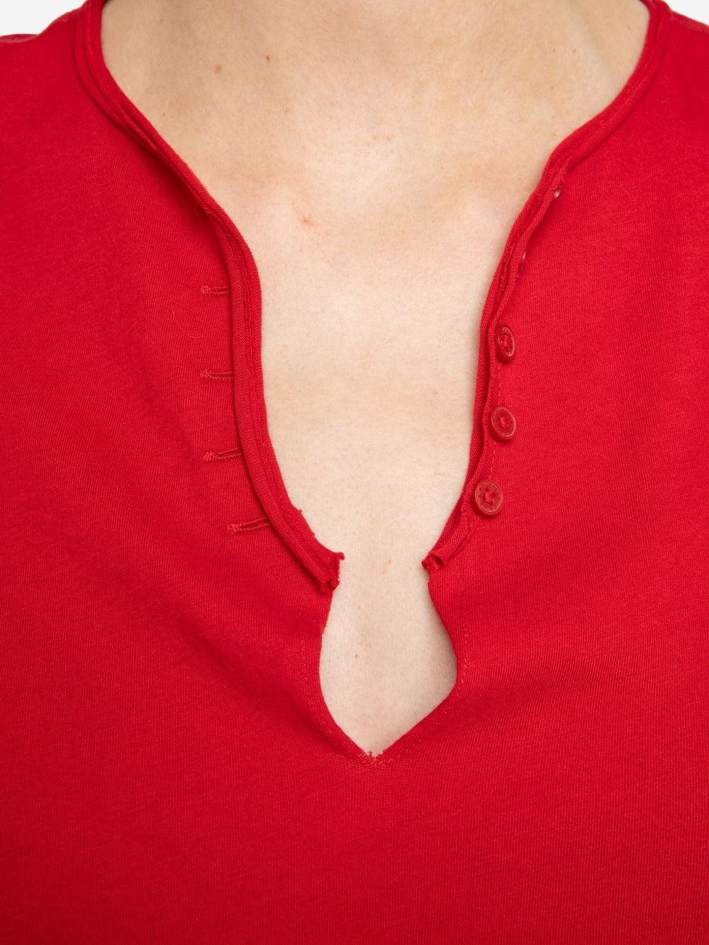 button-detail short-sleeve T-shirt - 5