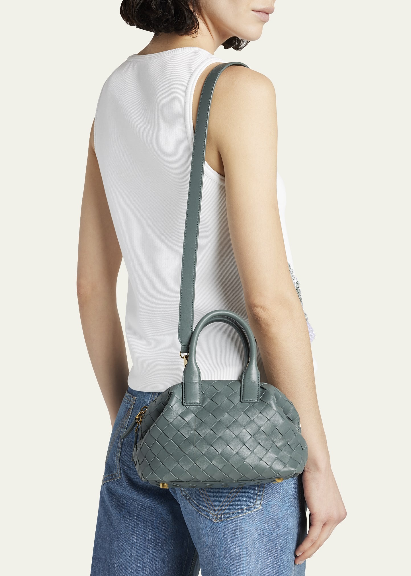 関税込み BOTTEGA VENETA バッグ MINI BAULETTO バウレット Bottega Veneta Mini Bauletto Intrecciato Lambskin Leather