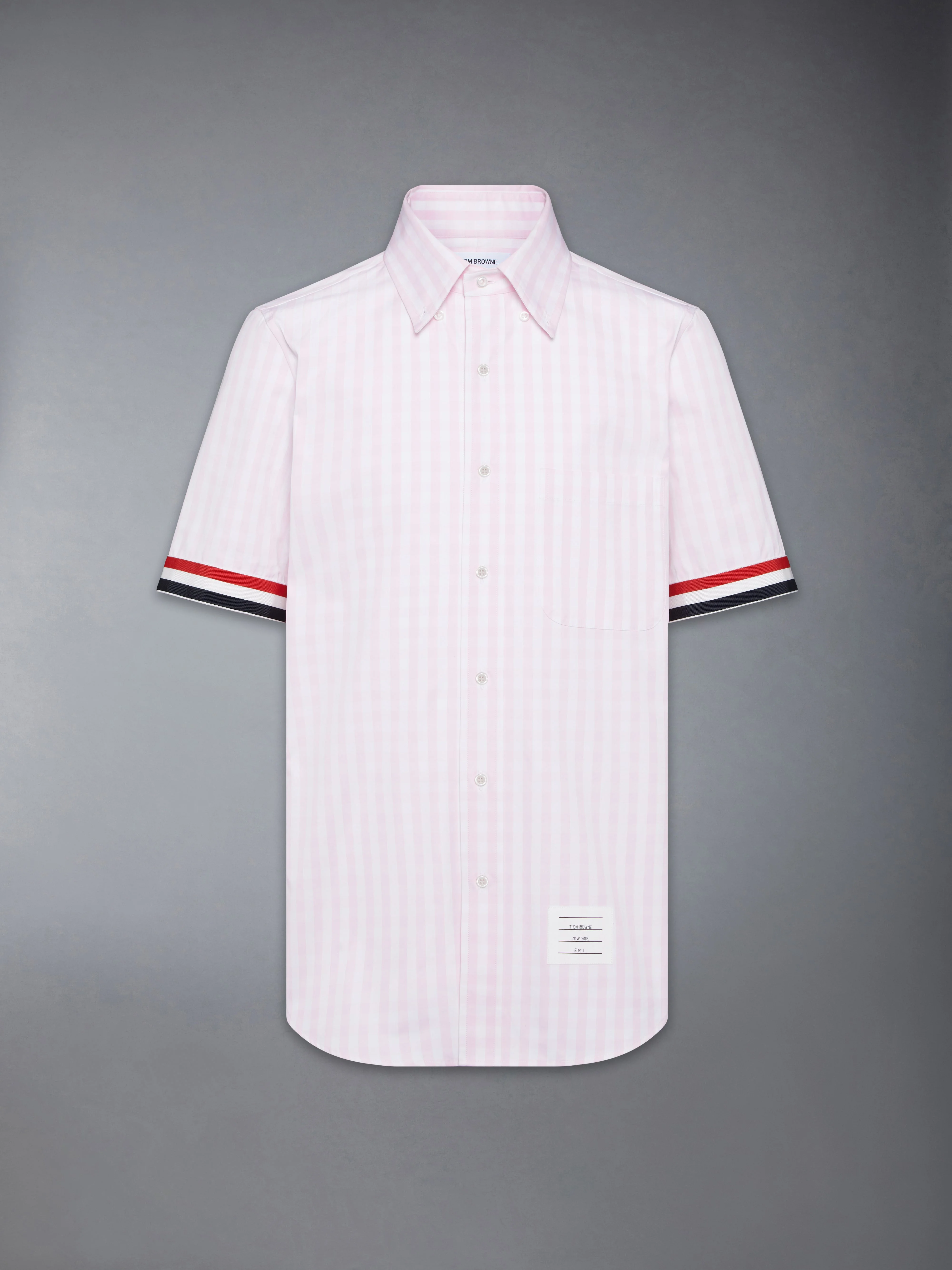 GINGHAM CHECK POPLIN SHORT SLEEVE SHIRT - 1