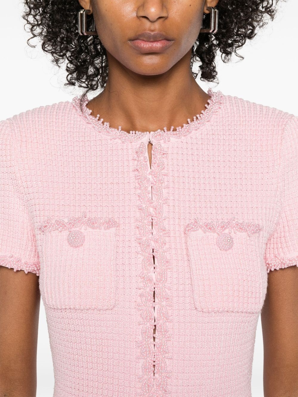 textured-knit mini dress - 5