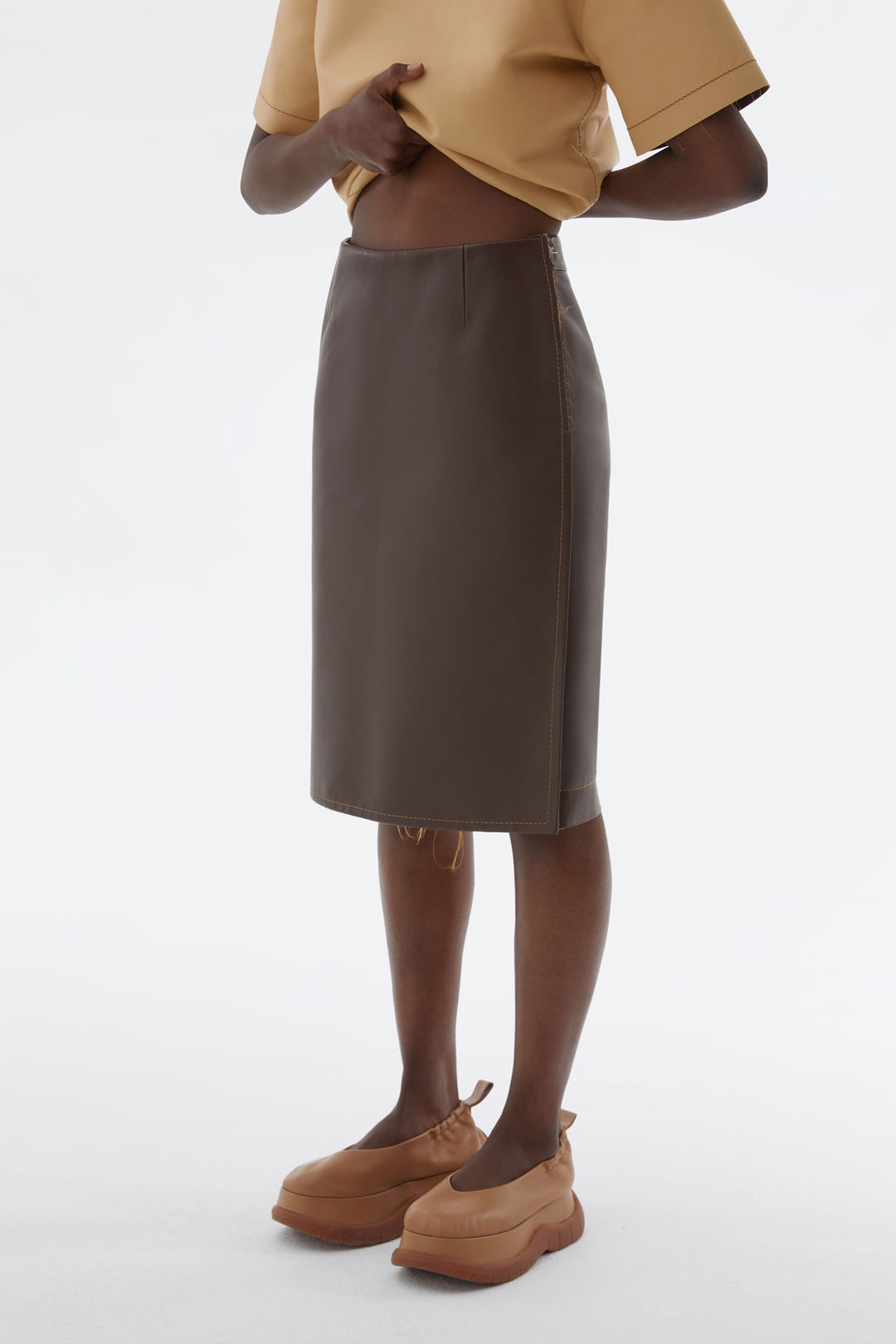 BROWN PANT SKIRT - 2