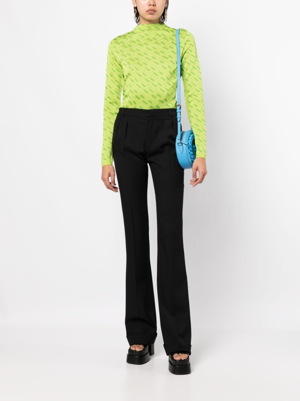 La Greca monogram long-sleeve top - 2