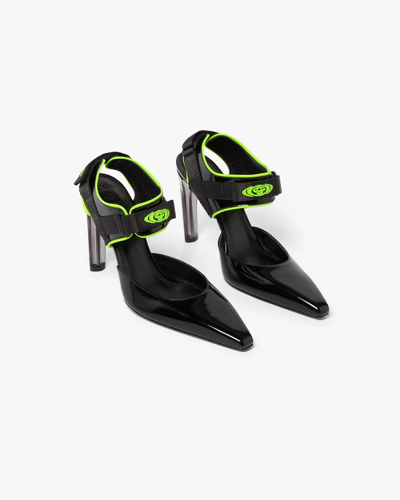Black Leather Raver Pumps | Casablanca Paris 3