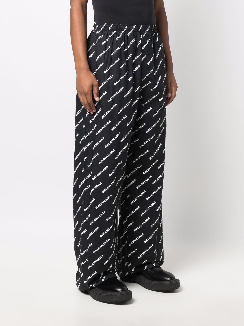 logo print pyjama trousers - 4