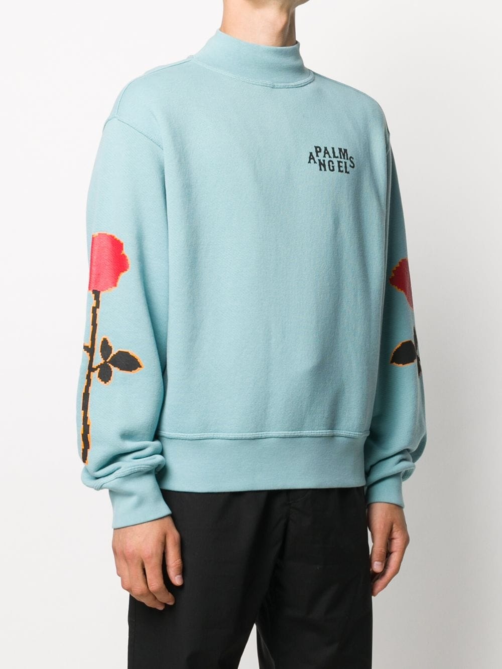 side roses mock neck sweatshirt - 3