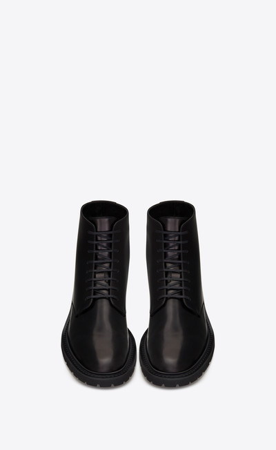 SAINT LAURENT army laced boots in smooth leather outlook