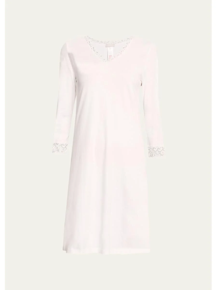 Moments Lace-Trim Cotton Nightgown - 1