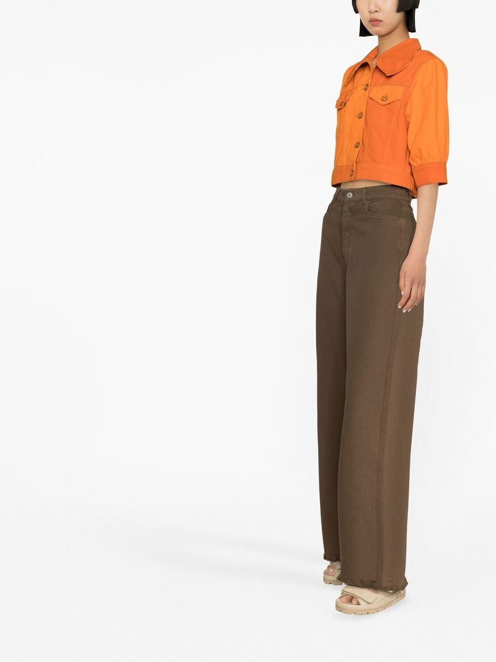 cropped short-sleeve jacket - 3