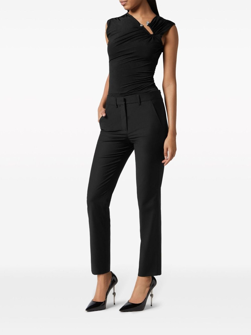 PHILIPP PLEIN Office wool tailored trousers outlook