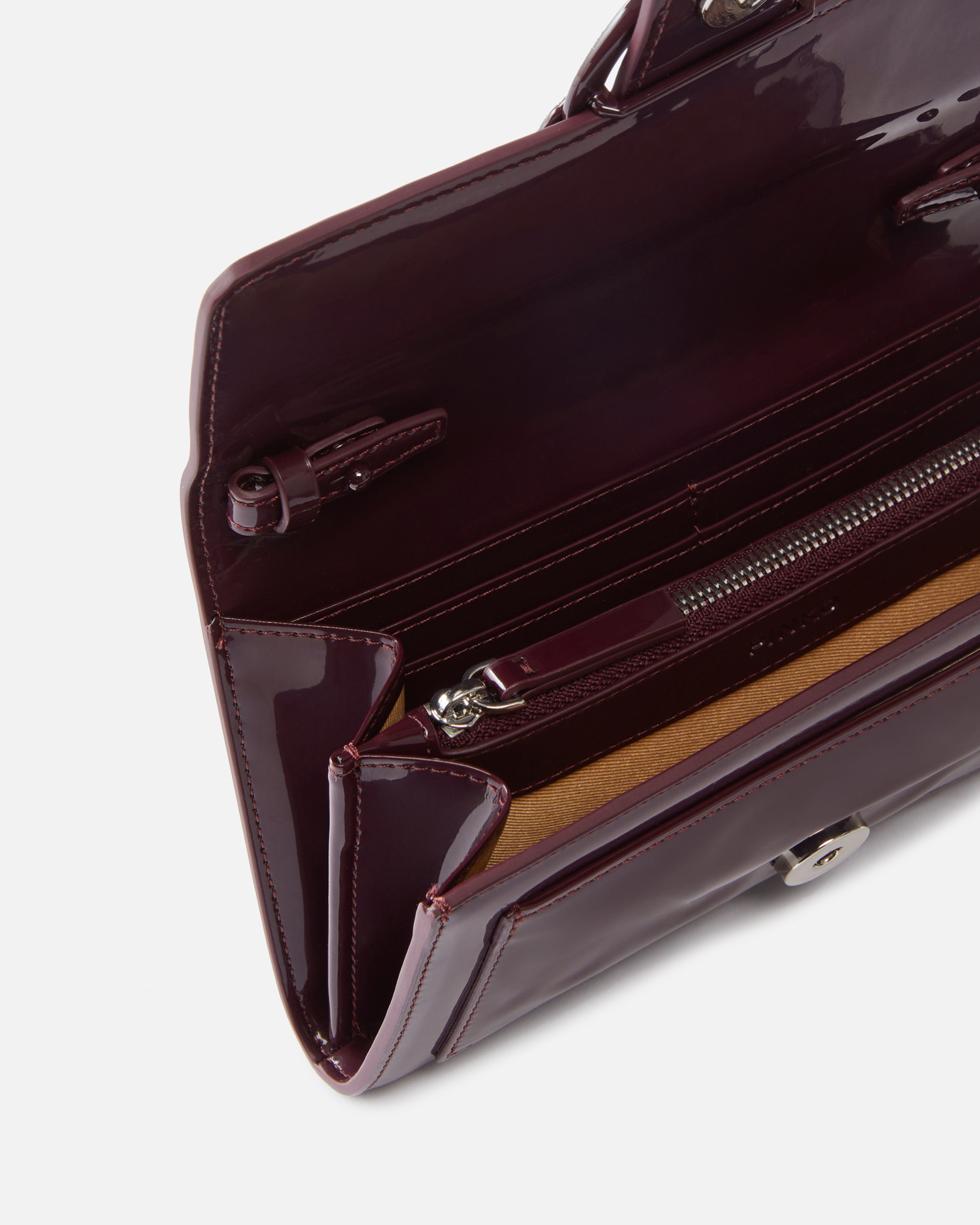 PATENT BIRD BUCKLE WALLET WITH SHOULDER STRAP - 4