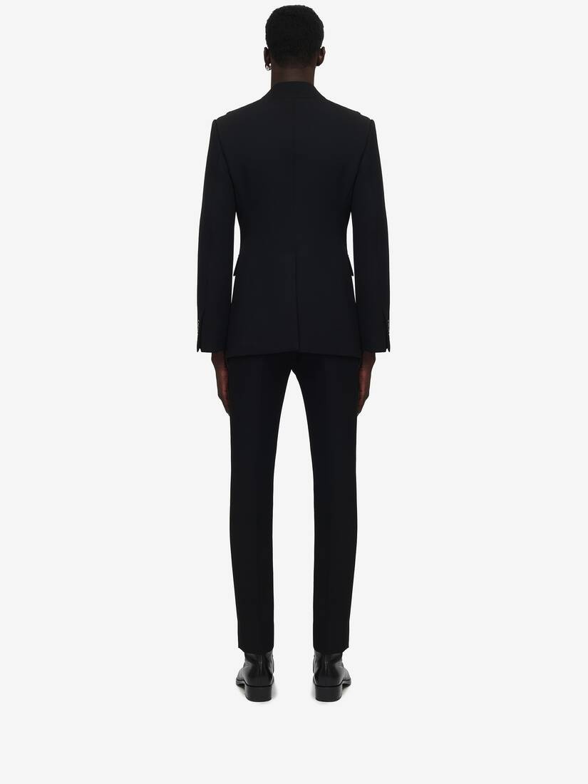 Men's Reconstructed Layered Jacket in Black - 4