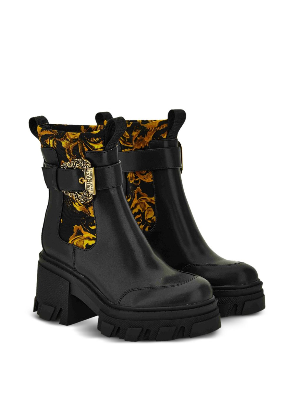 buckle-detail platform boots - 2