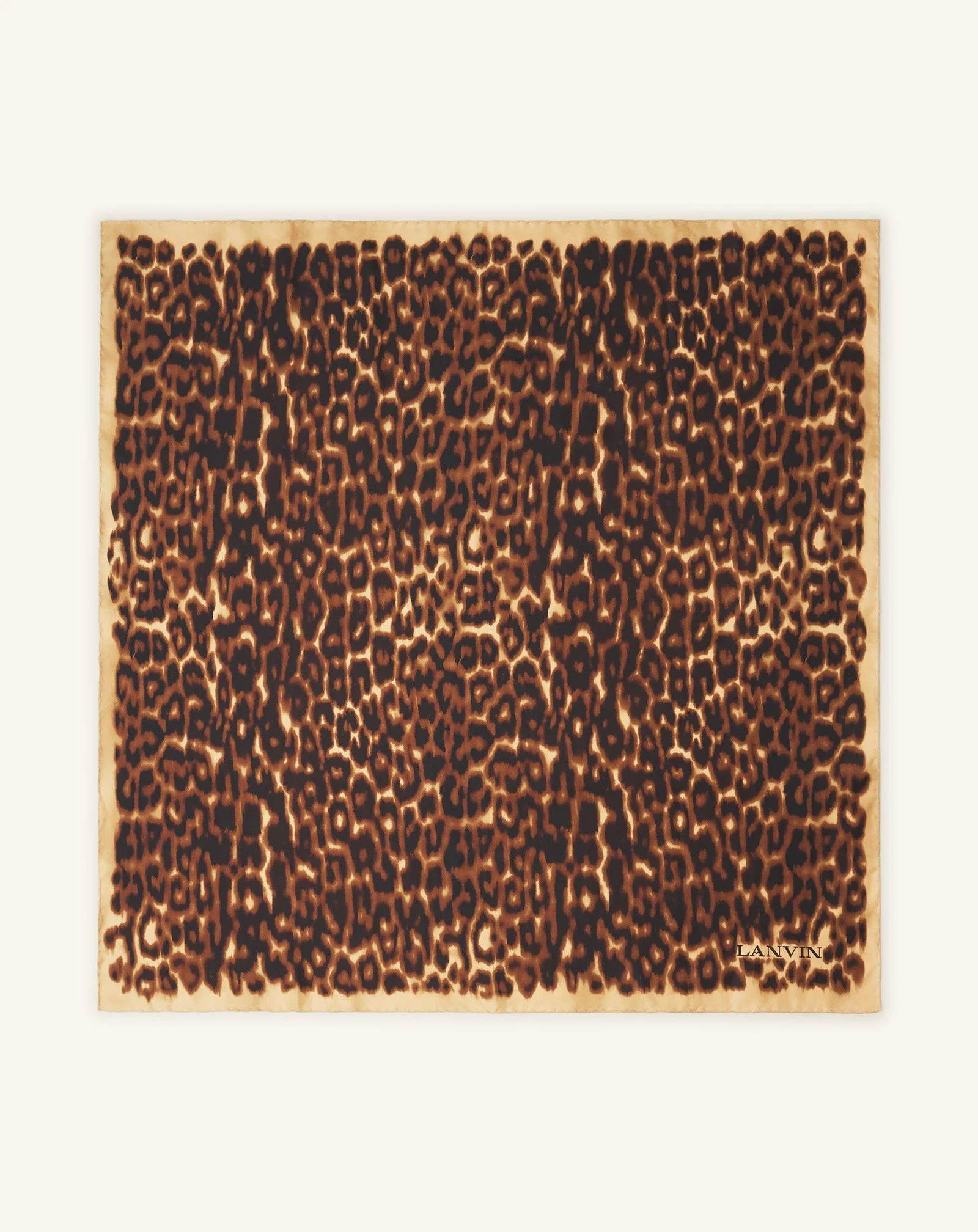 LEOPARD PRINT SILK SCARF - 1
