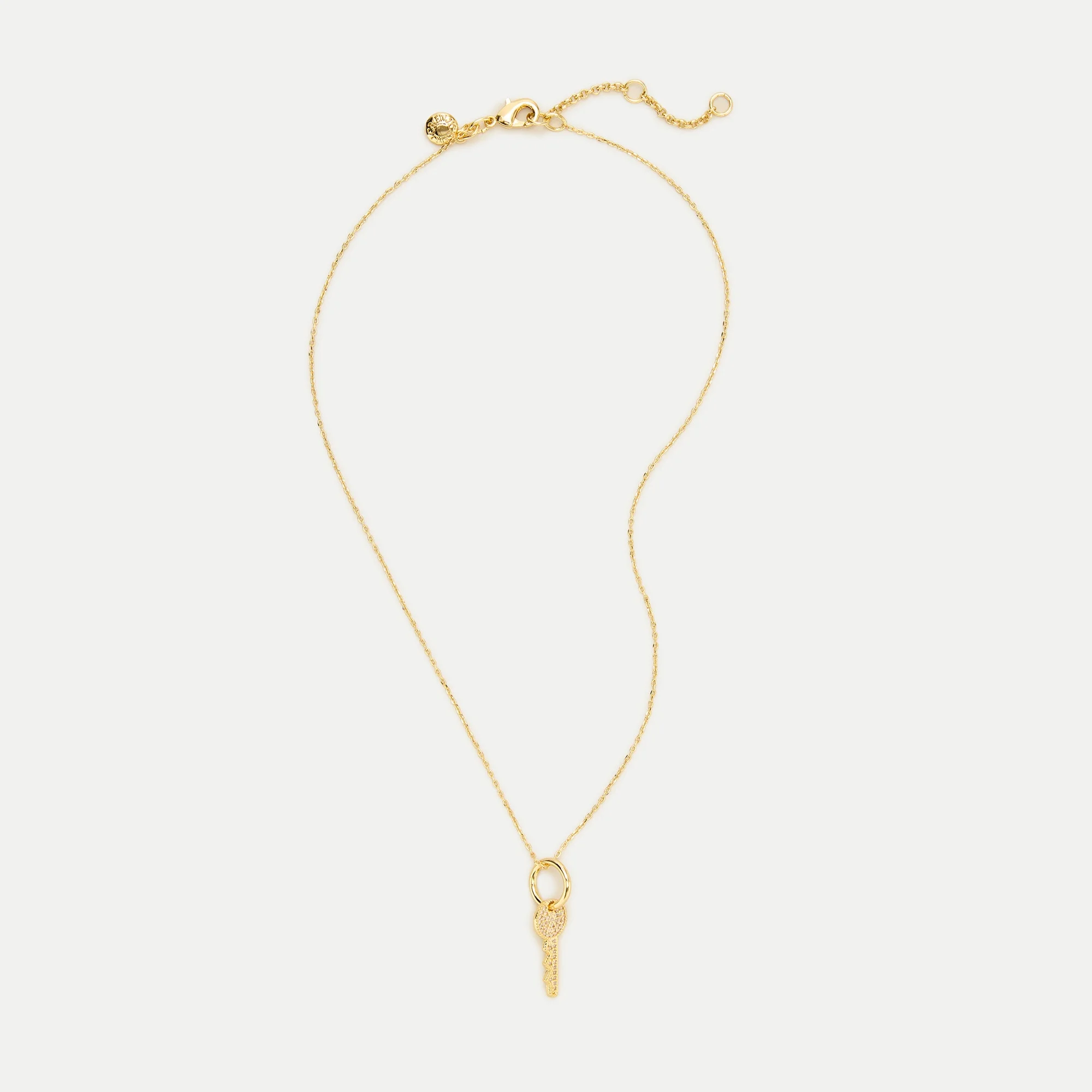 Pavé key pendant necklace - 1