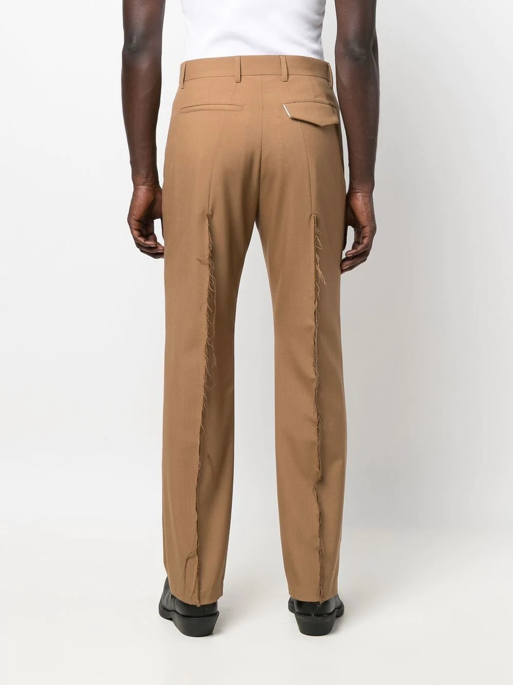 raw-cut edge trousers - 4