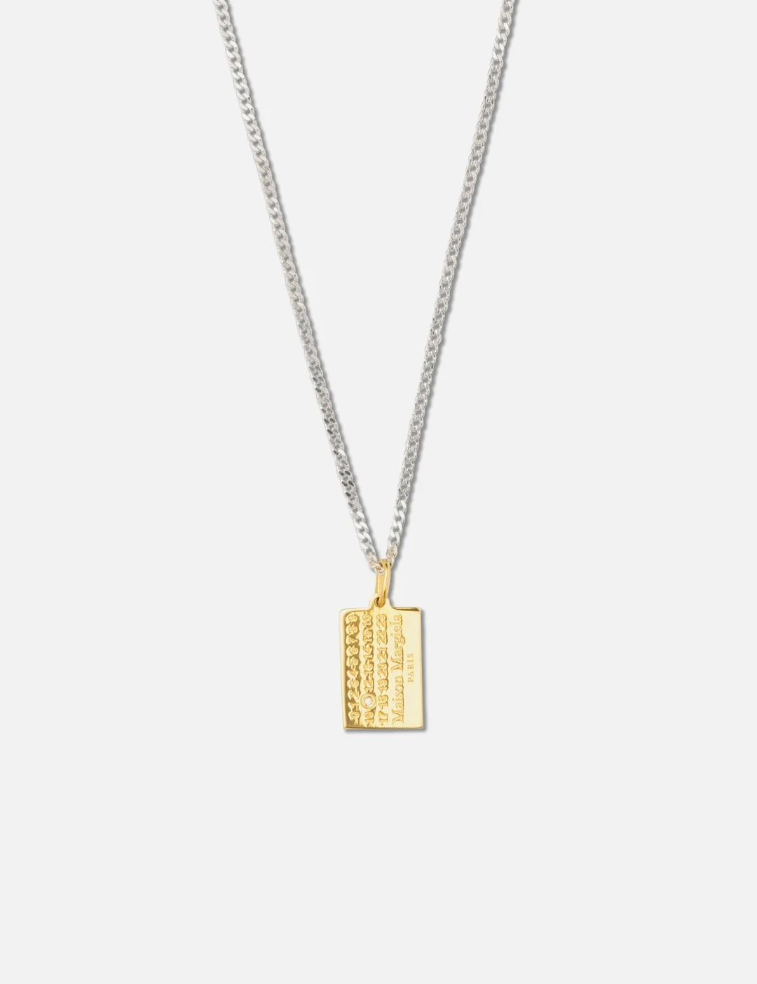 NUMERIC DIAMOND PENDANT NECKLACE - 1