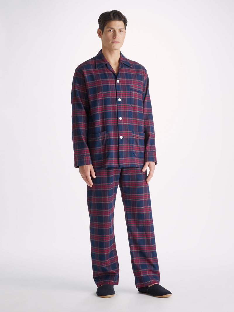 Men's Classic Fit Pyjamas Kelburn 36 Brushed Cotton Multi - 3