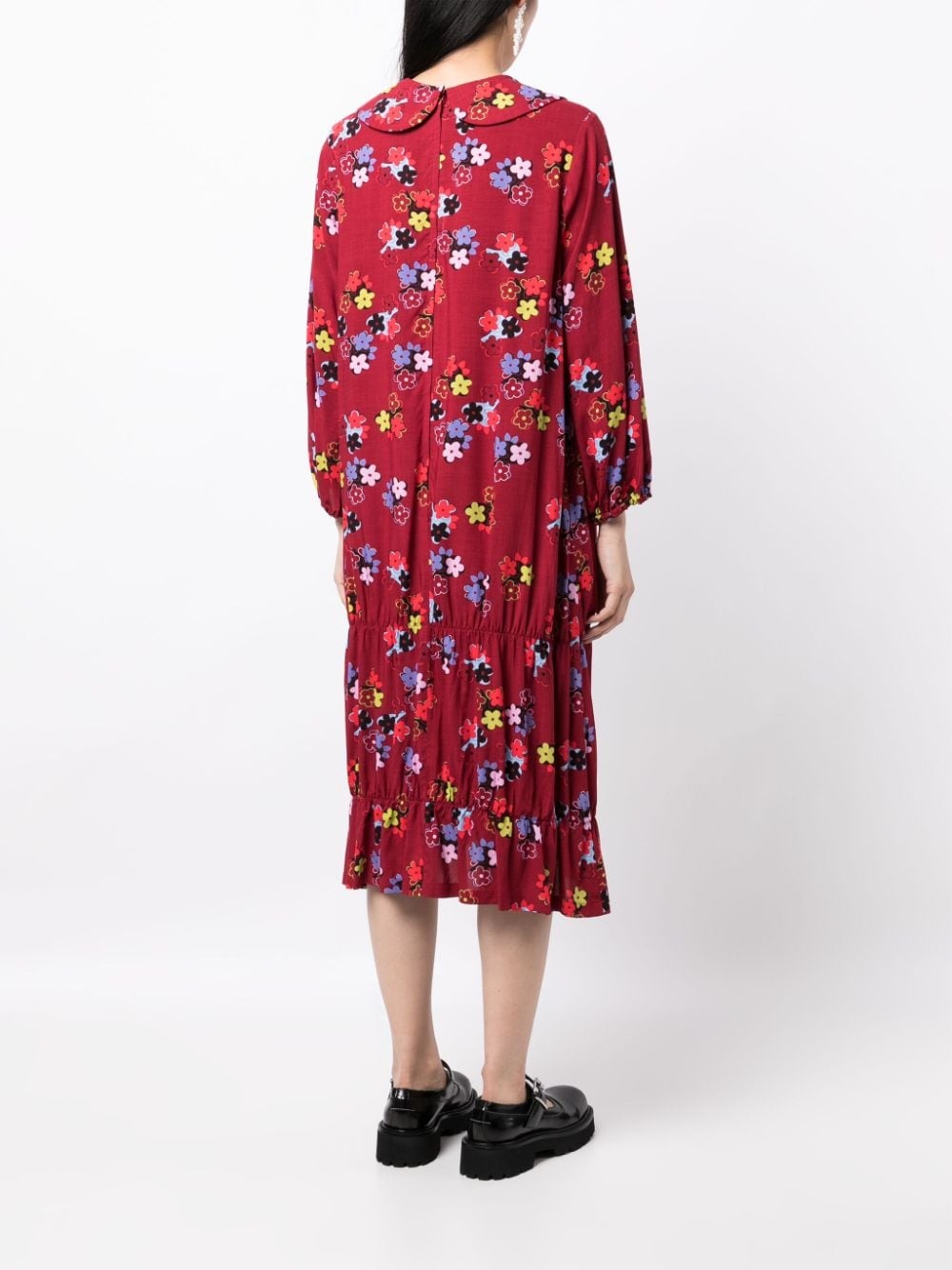 floral-print midi dress - 4