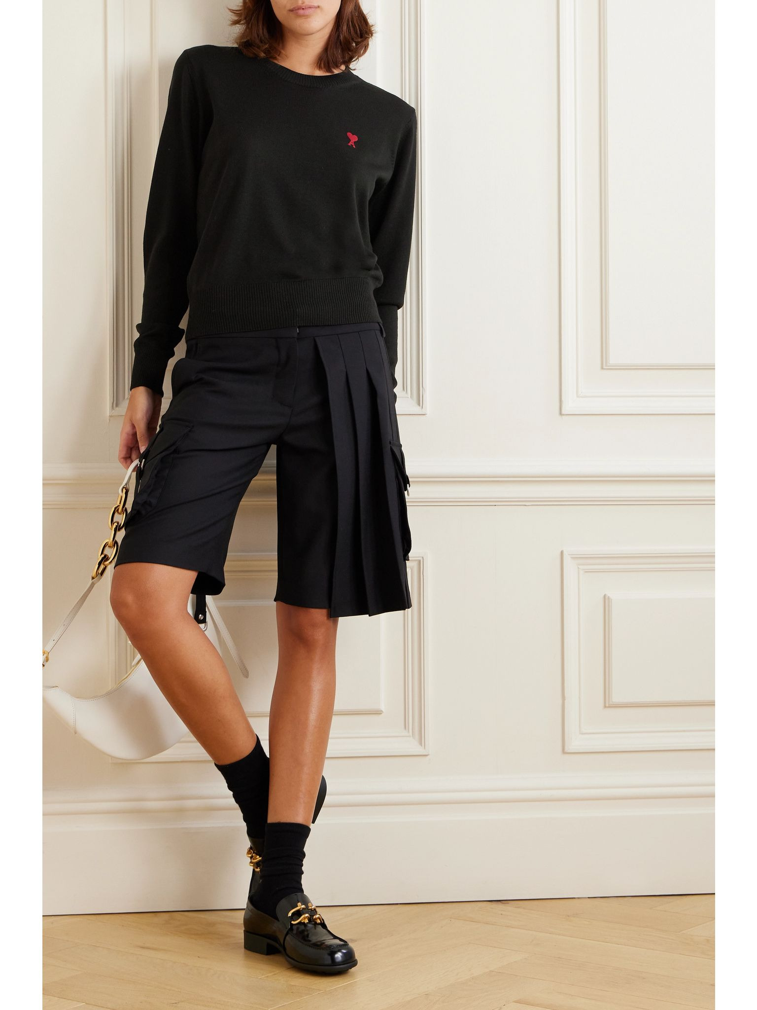+ NET SUSTAIN ADC embroidered merino wool sweater Black - 2