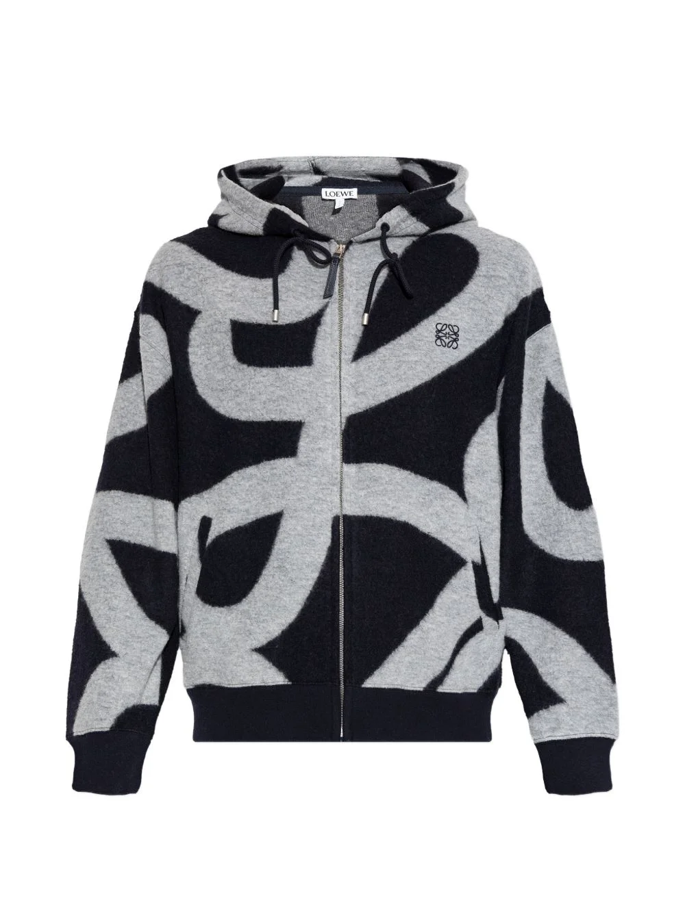 patterned zip-fastening sweatshirt - 1
