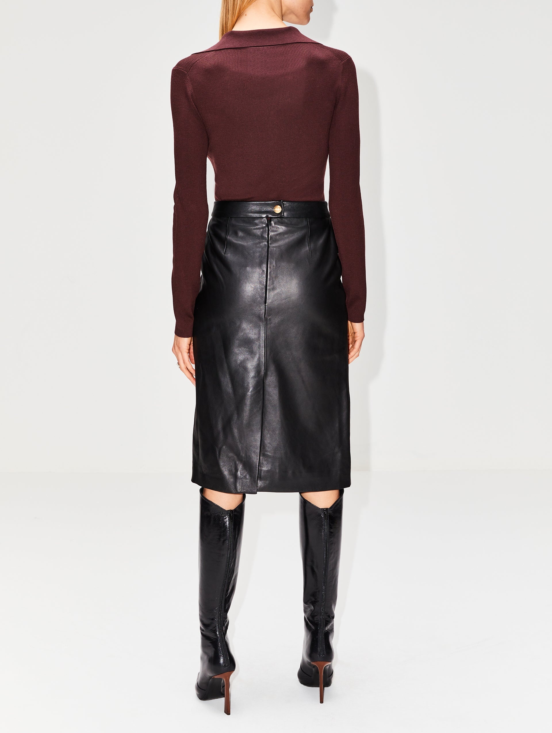 Leonie Leather Skirt - 3