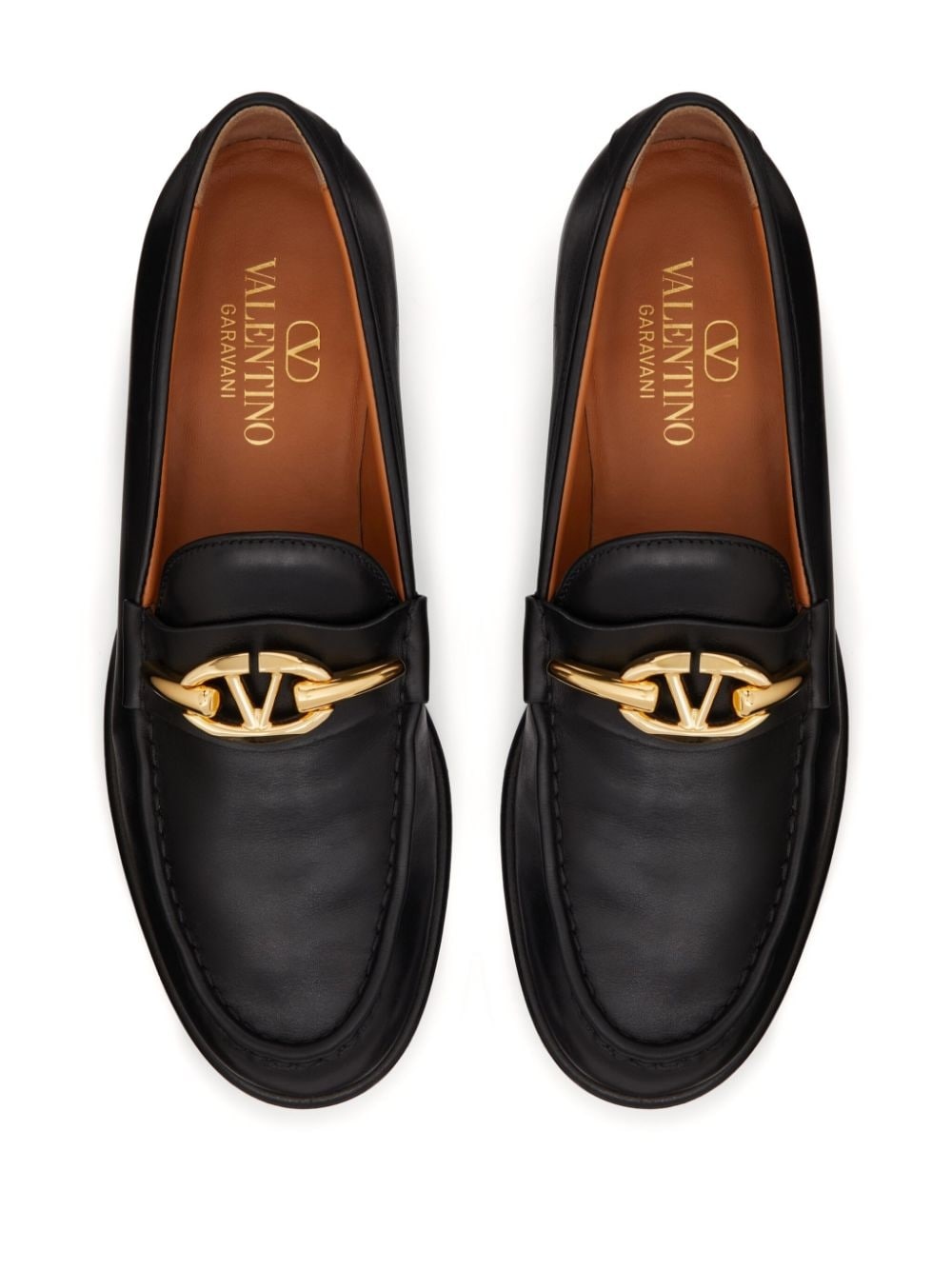 VLogo Moon leather loafers - 4