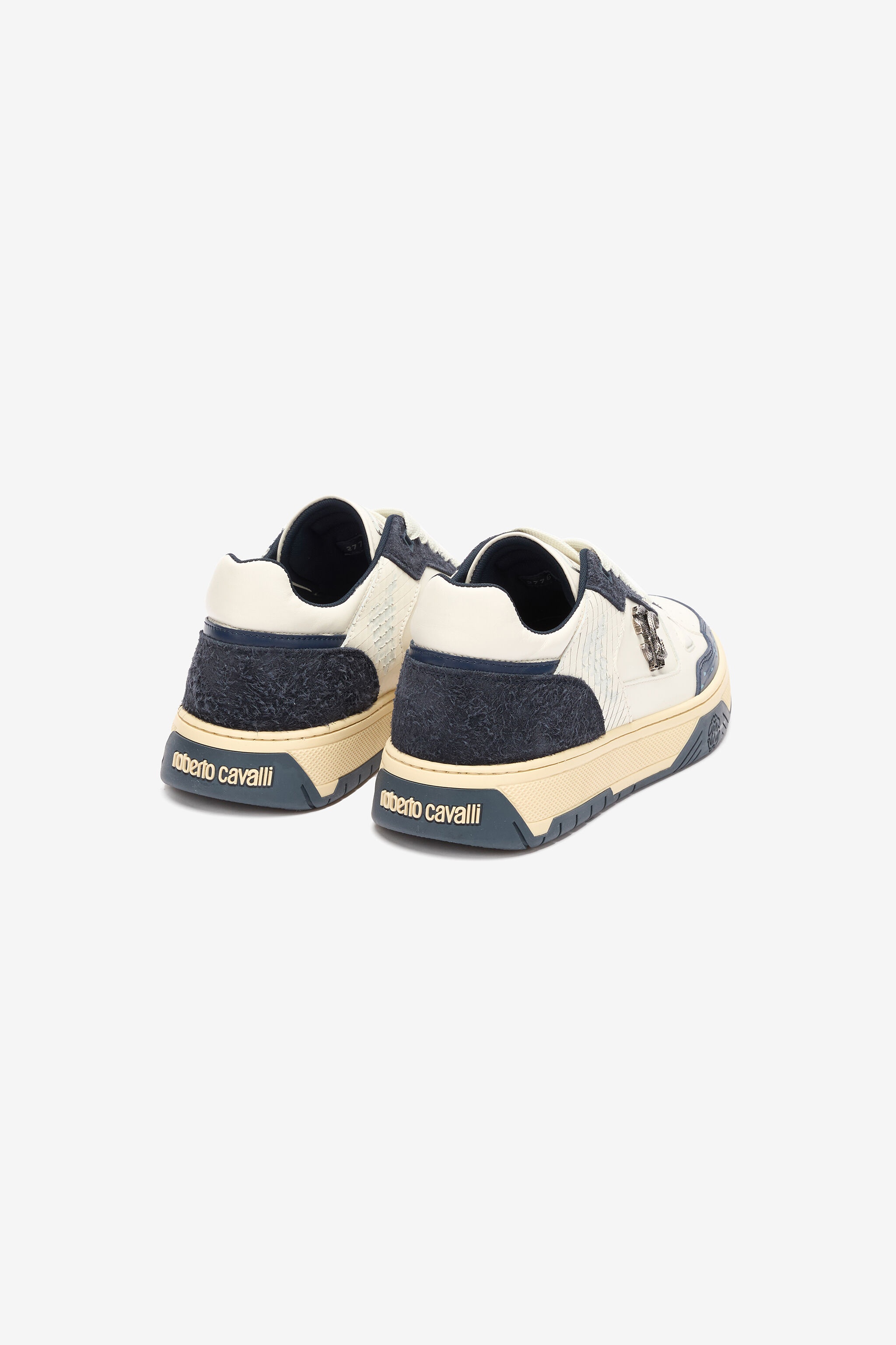 Sneakers With Inserts And Mirror Snake Monogram - 3