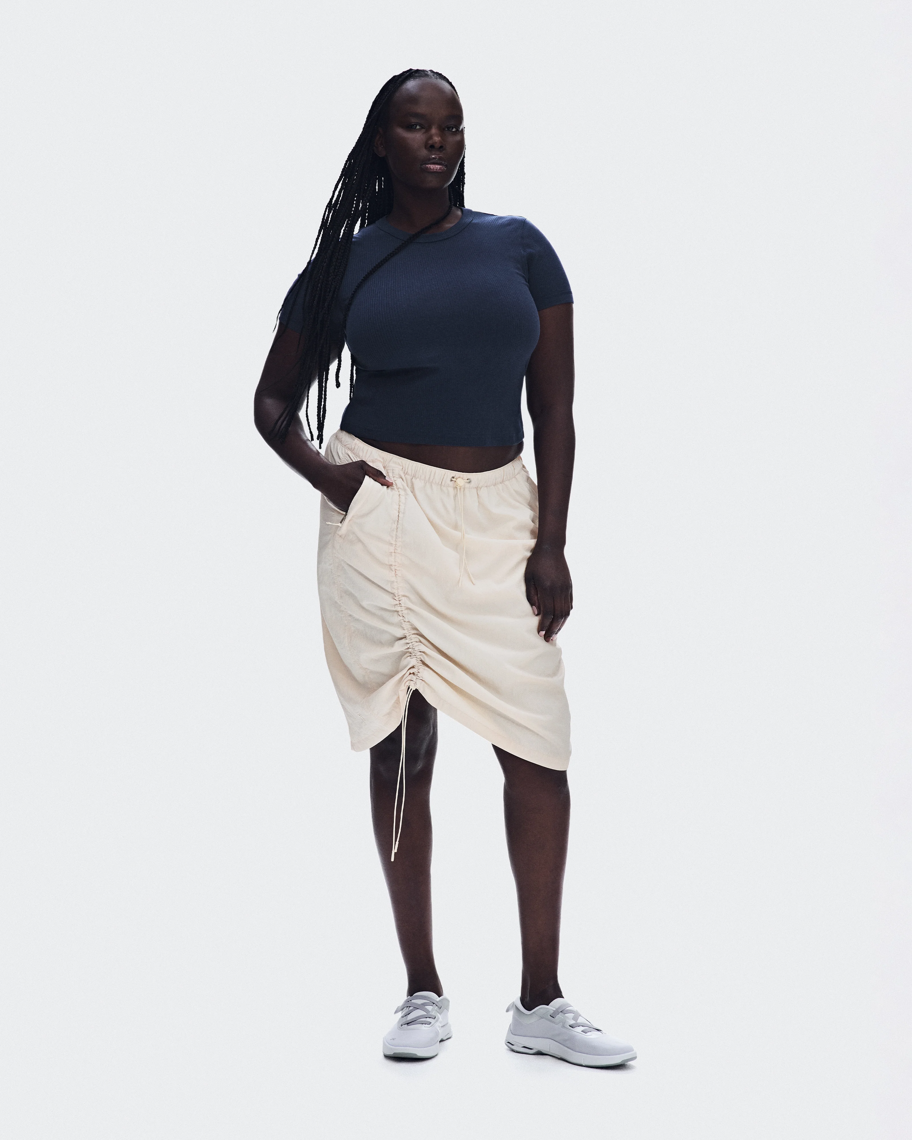 Drawstring Midi Skirt - 1