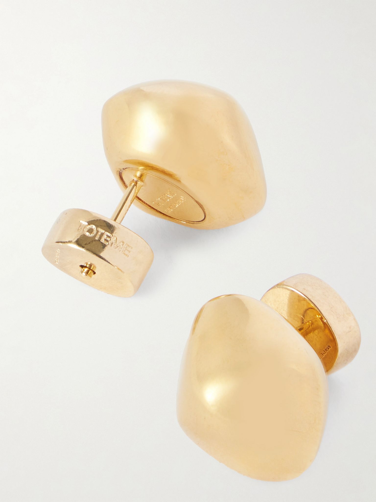 Pebble gold-plated earrings Gold - 3