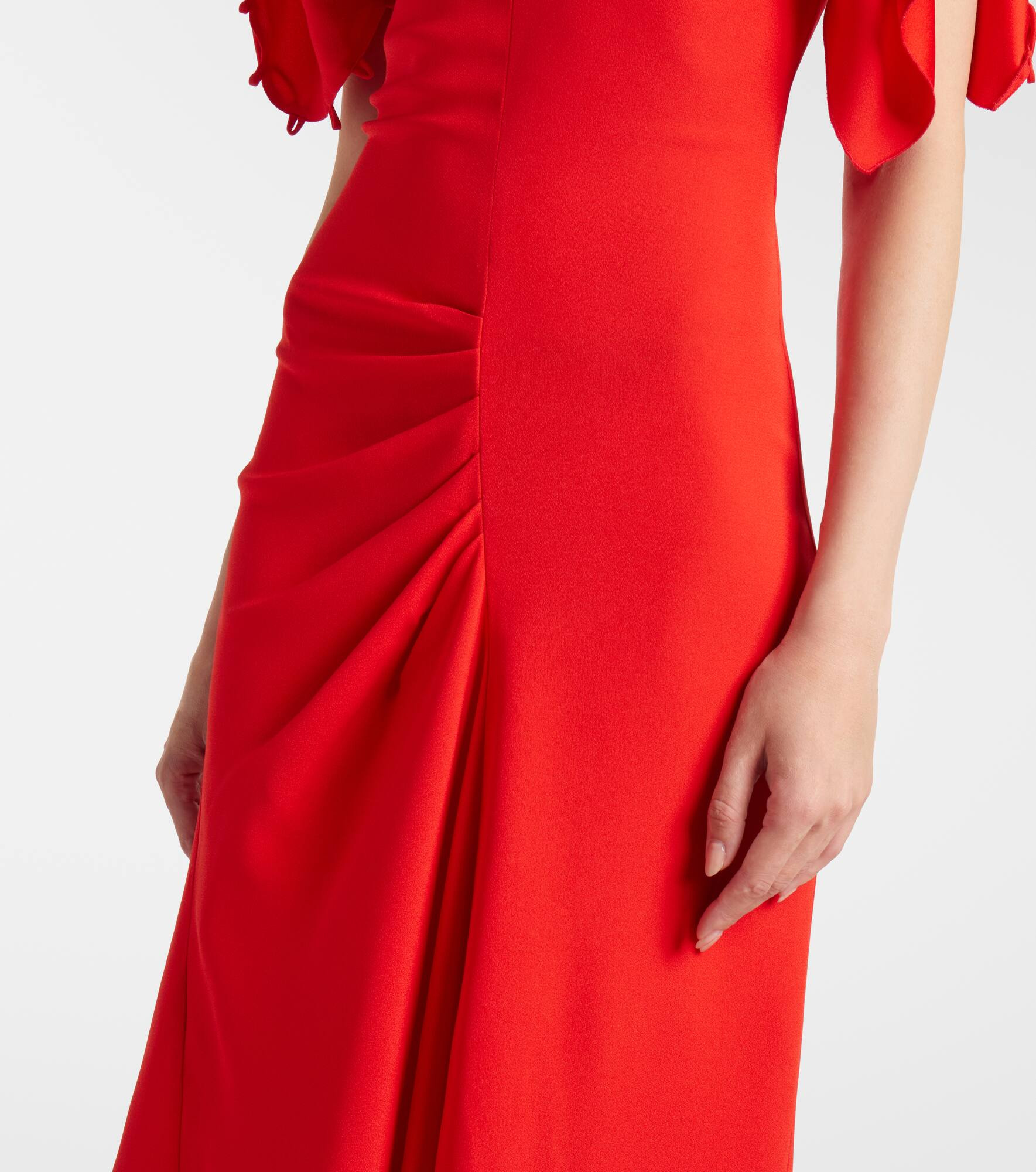 Asymmetric draped maxi dress - 5