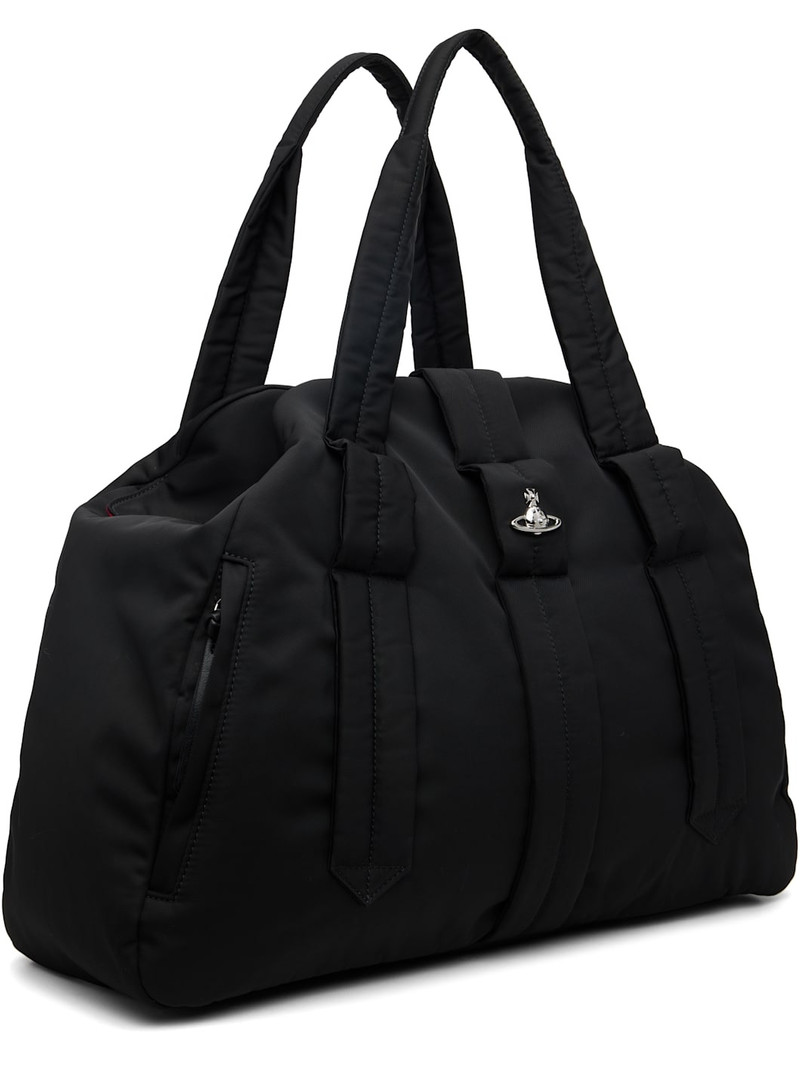 Vivienne Westwood Black Utility Drill Sidney Weekender Duffle Bag outlook