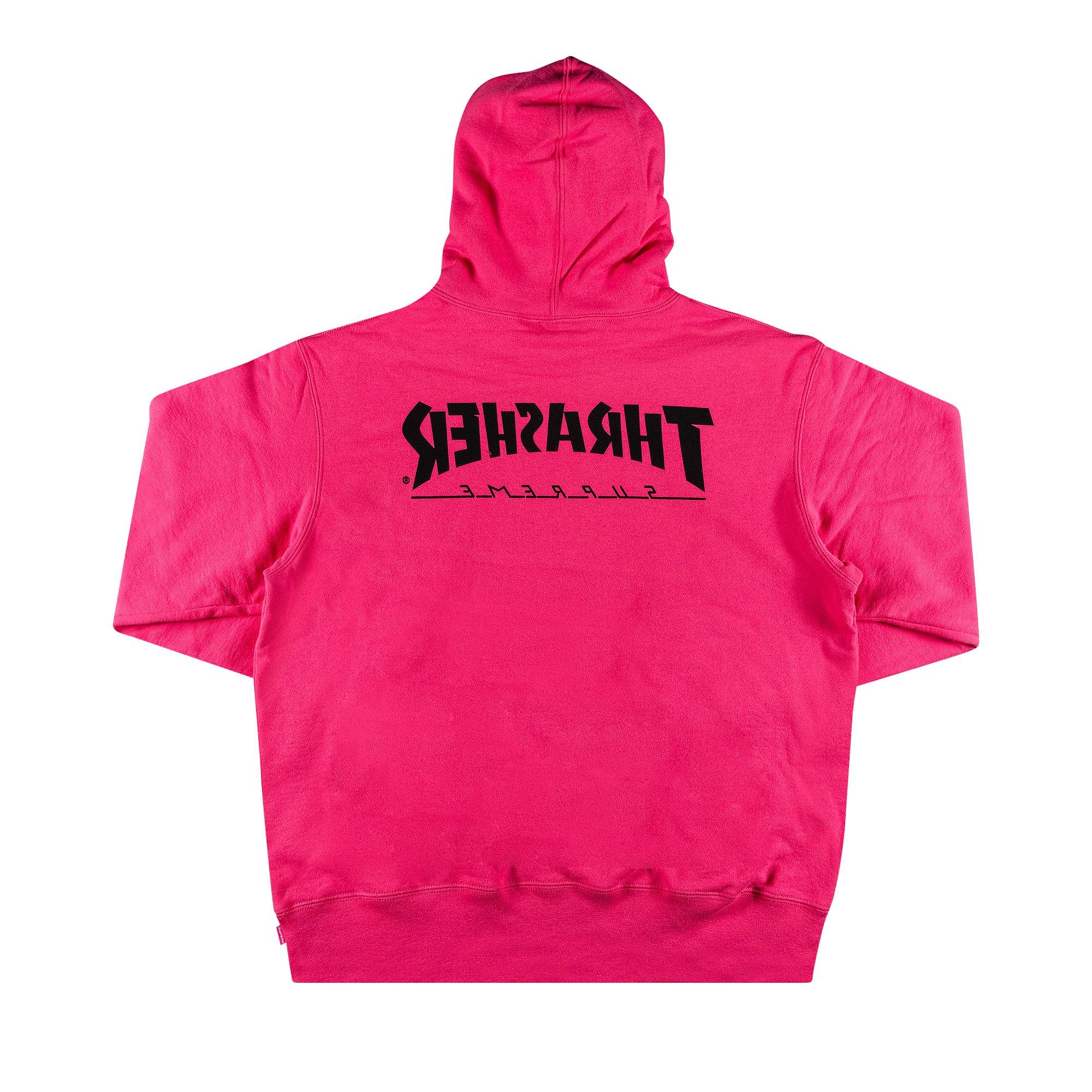 Supreme x Thrasher Hooded Sweatshirt 'Magenta' - 2